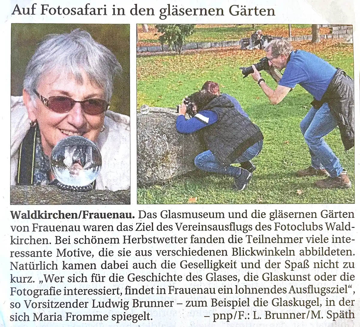 Pressebericht PNP 2022 - Auf Fotosafari in den gläsernen Gärten